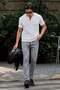 Gray Straight Leg Men's Trousers 6531