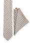 Ecru Patterned Silk Tie Set - 2