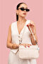 Women's Genuine Leather Baguette Bag with Hand and Shoulder Strap, Luxurious Design