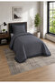 طقم غطاء سرير مفرد لارا مقاس 180x240 سم - مع وسائد مكشكشة 100% بوليستر عصري بلون أنثراسايت - 3