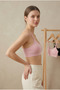 Pink Cotton Thin Strap Bustier with Removable Pads 3-Pack Sports Bra - 2