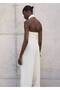 Mesh Blouse with Halter Neckline - 4