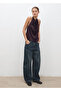 Draped collar satin blouse - 2