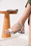 Date Premium Women's Silver Heeled Sandals - 2