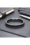 Onyx Natural Stone Wicker Weave Chain Men's Steel Bracelet - 21 cm - 4
