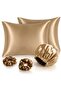 Premium Set Double Silky Satin Pillowcase Buckle and Bonnet Curly Straight Wavy Hair