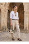 Linen Texture Trend Fashionable Women's Bag with Strap - 3
