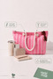 Tote Beach Bag, Large Size Shopping and Daily Shoulder Bag with Zipper 50X30 cm - 2