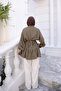 Khaki Layered Buttoned Belted Tunic - 4