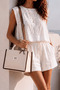 Brown & Ecru Canvas Balat Tote Bag Women's Hand and Shoulder Bag with Adjustable Strap