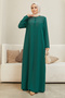 فستان سهرة سيرا مقاس كبير - زمردي - 2