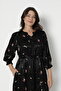 Women's Jacquard Satin Cotton Viscose Fabric Patterned Dress 35049 - 5