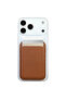 Magsafe Compatible Magnetic Leather Wallet Card Holder Foldable Cardsafe Wallet with Stand Feature Brown