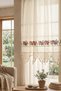 Buldan Handmade Cross-Stitched Lace Authentic Cotton Decorative Living Room Kitchen Bedroom Curtain - 2