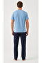 Men's Blue Pajama Set - 3