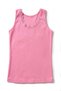 Girl's 100% Cotton Undershirt with Ribbed Thick Straps and Lace Detail, Special Flexible Fit (8018)
