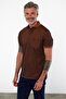 Men's Polo Collar Short Sleeve Pocket T-Shirt Tile - 6