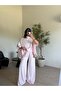 Pink Shawl Bat Sleeve Set - 2