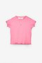 Pink Ice Cream Embroidered Camisole Shorts Short Sleeve Girls' Two-Piece Set - Alina - 3