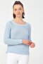 Women's Woven Sweater Baby Blue - 15113356 - 2