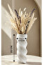 Spiral Model Vase - 22 cm White Vase - 4