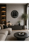 ساعة حائط من MDF بنمط هندسي لغرفة المعيشة والمكتب ومكان العمل |   40×40 سم - 4