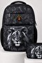 X Dekomus Licensed Leon Printed Large Size High School Bag and Pen Bag Set - 2