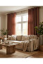 Milano Linen Eyelet Background Curtain Rustic Single Wing Non-Crinkle Non-Pleated Living Room Bedroom Curtain - 3