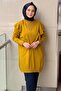 High Collar Asymmetrical Mercerized Tunic