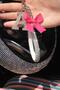 Silver Angel Keychain with Ribbon and Letter Options