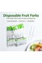 200 PCs Of Disposable Fruit Forks, Transparent Plastic Fruit Skewers, Thickened For Family Party Birthday Party Wedding Dessert Cake Forks