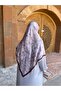 وشاح قطني كبير الحجم بنمط السحابة مقاس 115x115 سم - 4