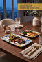 Set of 2 Melamine Presentation Plates, Presentation Plate, Serving Plate - Patterned Unbreakable Serving Plate - Lemon - 4