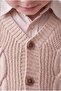 Boy's Stitch-Free Premium Knitwear Vest V-Neck Buttoned Hair Knitting Patterned - 4