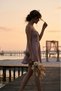 Lace Collar Short Satin Nightgown-Bridal & Honeymoon Collection - 5