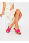 Women's Fuchsia Drawstring Casual Summer Slippers - 4