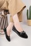 Mhd 68 Black Patent Leather Stone Daily Women's Ballerinas - 2