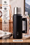 ‎ 1 Liter 304 Stainless Steel Thermos with Folding Handle, Keeps Hot for 24 Hours, Cold for 48 Hours, Leak-Proof