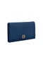 Women's Navy Blue Leather Wallet - 3