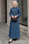 Double Pocketed Blue Denim Dress