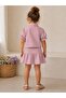 Mia 100% Cotton Seersucker Woven Fabric Front Tie Ruffle Skirt Set - 2