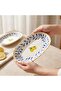 Lemon Patterned 2-Piece 24 cm Porcelain Kayık Plate Set - 3