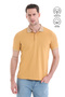 Yellow Regular Fit 100% Cotton Non-Curling Polo Collar T-Shirt