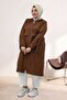 53006 Large Size Cap with Snap Button Detail - Brown - 4