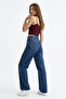 High Waist Stone Detailed Straight Jean Pants - 4