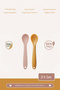 2-Pack Soft Tip Silicone Feeding Spoon with Teething Feature - Baby Feeding Spoon-Orange/Pink - 3