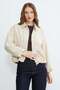 Zippered Polo Collar Bomber Jacket - 2