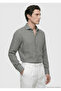 Anthracite Plain Casual Fit Long Woven Casual 100% Linen Shirt - 4