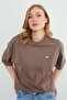 Metal-Accented Crew Neck Casual T-Shirt - 6