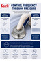 CK-S631FR Gray Classic Deluxe Dual Head Rapid Conversion Stethoscope with Clear Sound Pickup, Flexible Black Tubing, Angled Eartips, Durable Metal Binaurals, Conversion Ring and Spare Eartips - 4